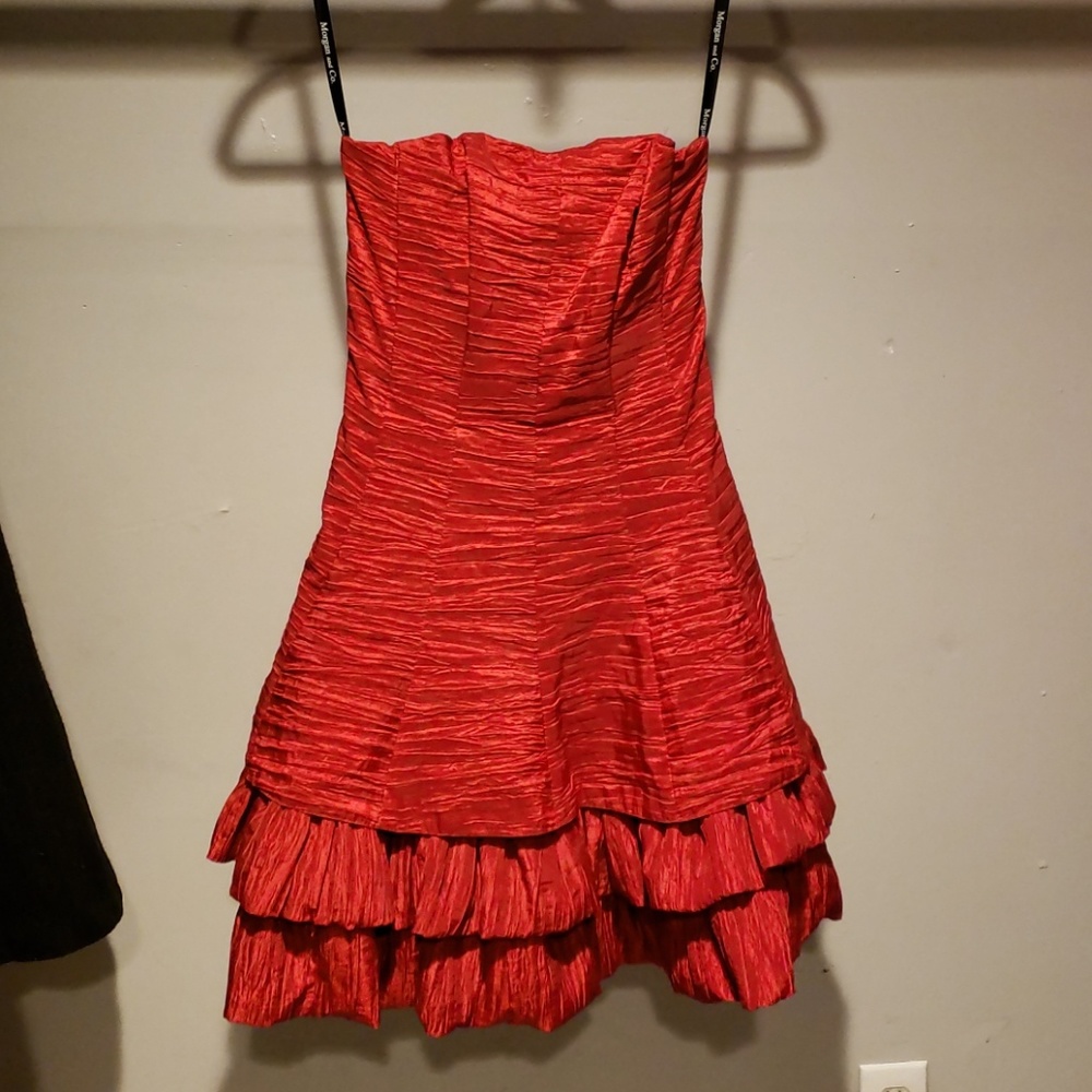Morgan & Co. Red Strapless Dress